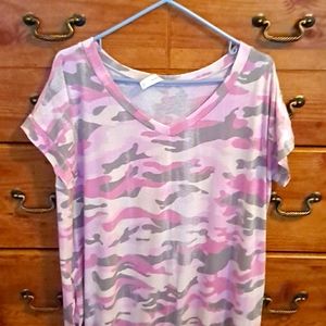 Honey Me Pink Camo Ankle dress, size Large